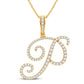 10 Karat All Yellow Gold 1.06 Carat Diamonds Initial (P) HipHop Pendant-1026194-ALY