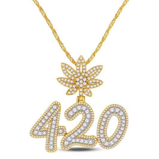 10 Karat Two-Tone (Yellow and White) Gold 2.38 Carat Diamonds 420 HipHop Pendant-1026302-YW