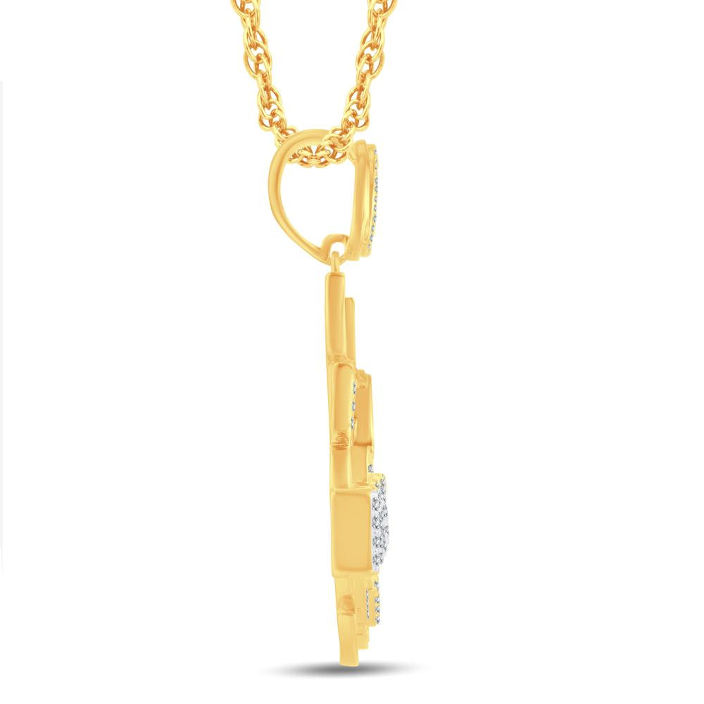 10 Karat All Yellow Gold 1.00 Carat Diamonds Hot Boy HipHop Pendant-1026321-ALY