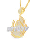 10 Karat All Yellow Gold 1.00 Carat Diamonds Hot Boy HipHop Pendant-1026321-ALY