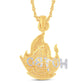 10 Karat All Yellow Gold 1.00 Carat Diamonds Hot Boy HipHop Pendant-1026321-ALY