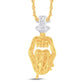 10 Karat Two-Tone (Yellow and White) Gold 0.55 Carat Diamonds Lip Money Tennis Choker HipHop Pendant-1026322-YW