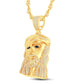 10 Karat All Yellow Gold 0.99 Carat Diamonds Jesus Face HipHop Pendant-1026325-ALY