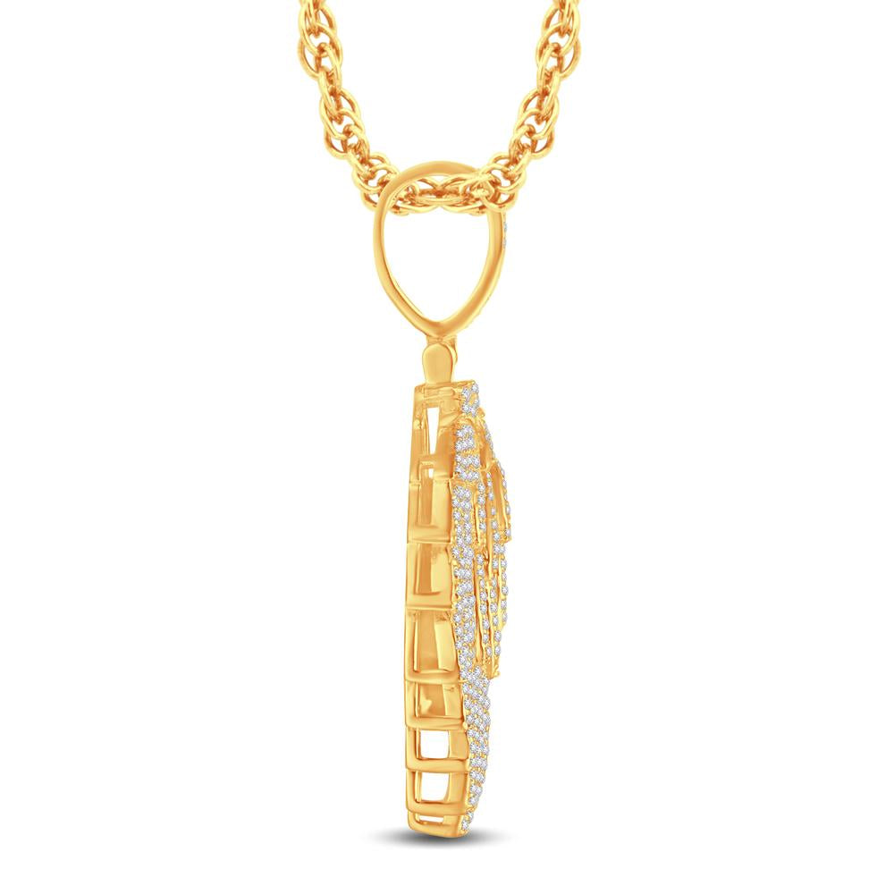 10 Karat All Yellow Gold 1.36 Carat Diamonds Falcon HipHop Pendant-1026326-ALY