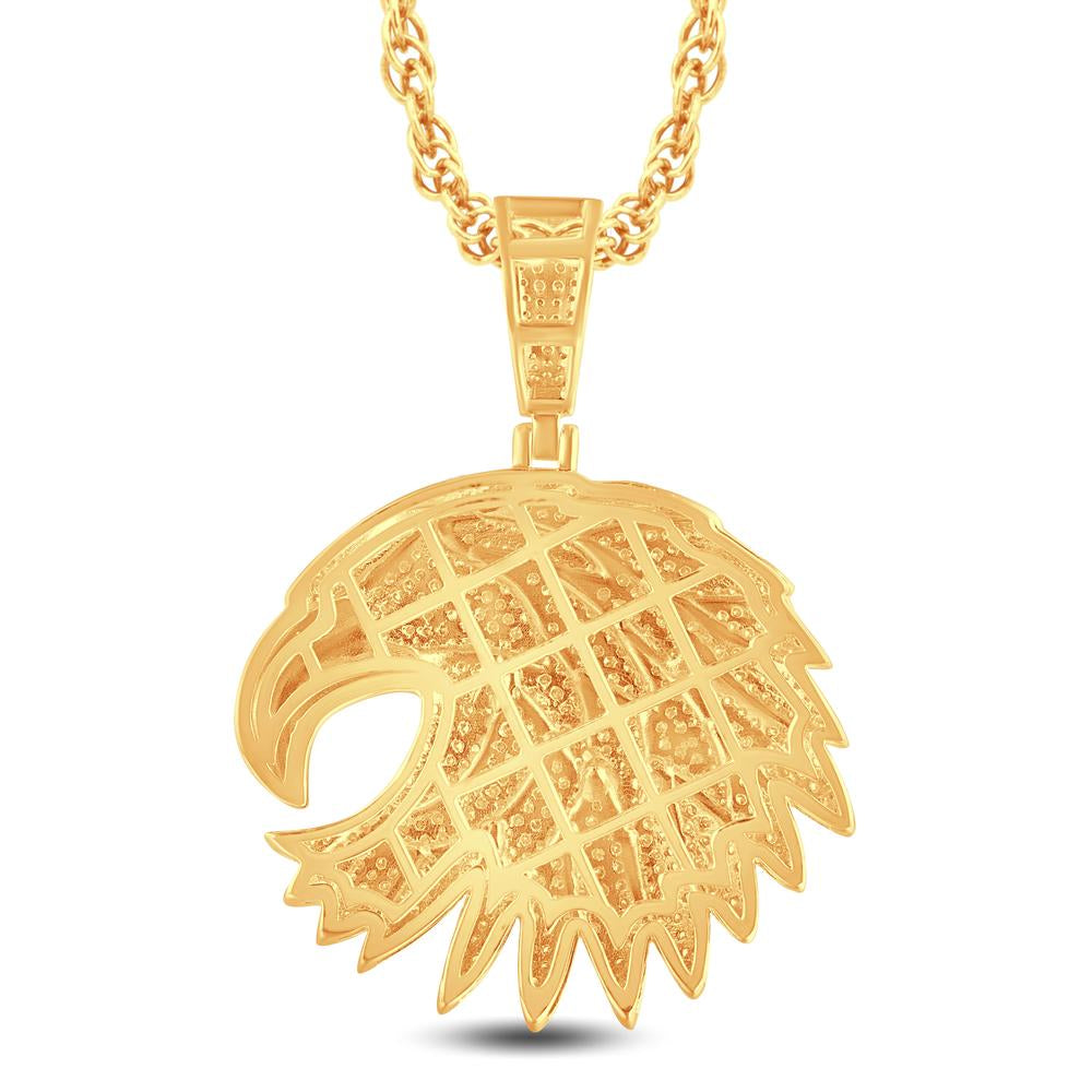 10 Karat All Yellow Gold 1.36 Carat Diamonds Falcon HipHop Pendant-1026326-ALY