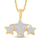 10 Karat Yellow Gold 0.36 Carat Diamonds Stars HipHop Pendant-1026334-YG