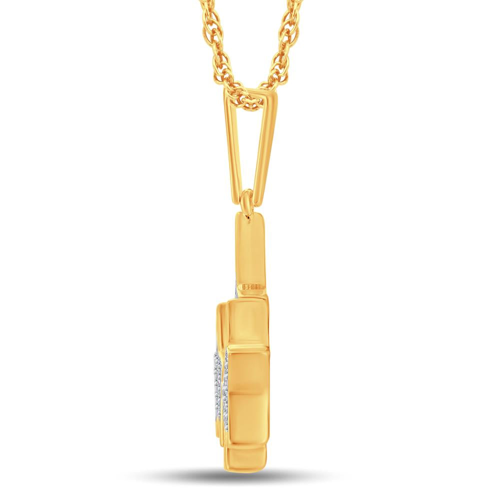 10 Karat Yellow Gold 0.36 Carat Diamonds Stars HipHop Pendant-1026334-YG