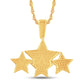 10 Karat Yellow Gold 0.36 Carat Diamonds Stars HipHop Pendant-1026334-YG