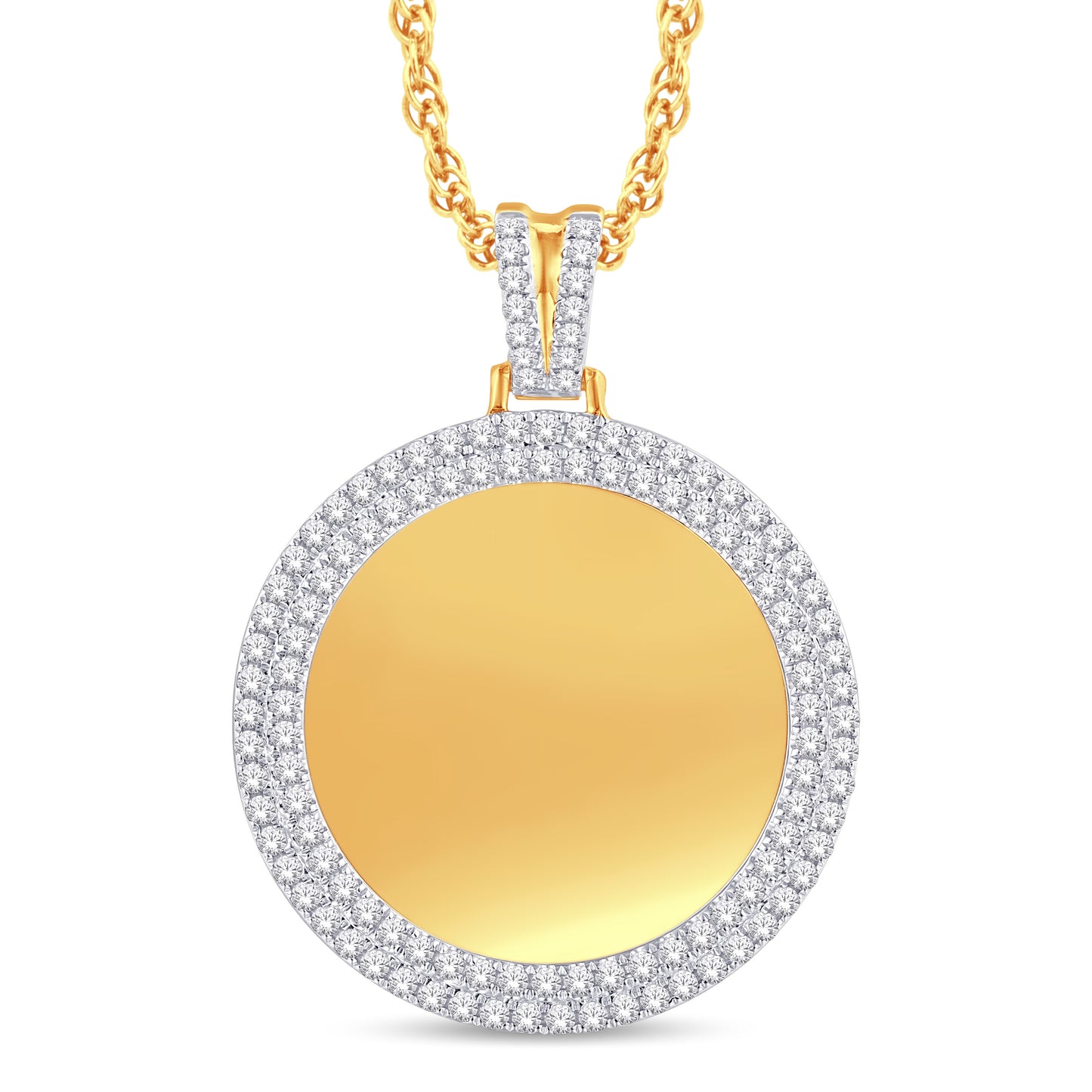 10 Karat All Yellow Gold 1.15 Carat Diamonds Memory Charms HipHop Pendant-1026338-ALY