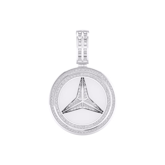 10 Karat White Gold 0.50 Carat Diamonds Fashion HipHop Pendant-1027004-WG