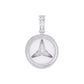 10 Karat White Gold 0.50 Carat Diamonds Fashion HipHop Pendant-1027004-WG