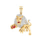 10 Karat Yellow Gold 0.50 Carat Diamonds Lion HipHop Pendant-1027010-YG