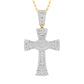 10 Karat Two-Tone (Yellow and White) Gold 1.32 Carat Diamonds Latin Cross HipHop Pendant-1027116-YW