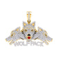 10 Karat Yellow Gold 1.25 Carat Diamonds 3Wolfpack HipHop Pendant-1027136-YG