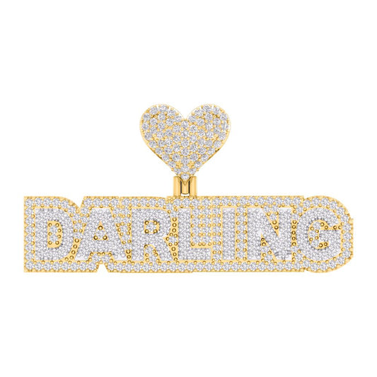 10 Karat Yellow Gold 0.73 Carat Diamonds Darling HipHop Pendant-1027138-YG