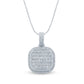 10 Karat White Gold 3.50 Carat Diamonds Cushion HipHop Pendant-1029520-WG