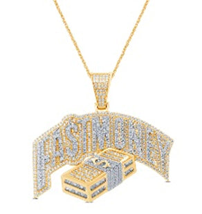 10 Karat Yellow Gold 1.40 Carat Diamonds Fast Money HipHop Pendant-1029570-YG