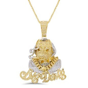 10 Karat Yellow Gold 2.25 Carat Diamonds HipHop Pendant-1029576-YG