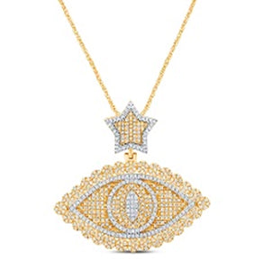 10 Karat Yellow Gold 1.01 Carat Diamonds Eye HipHop Pendant-1029594-YG