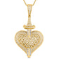 10 Karat Yellow Gold 1.00 Carat Diamonds Heart HipHop Pendant-1029598-YG