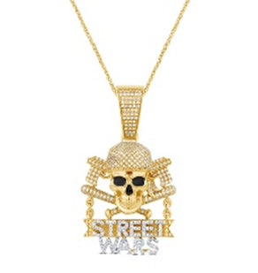 10 Karat Yellow Gold 0.90 Carat Diamonds STREET WARS HipHop Pendant-1029600-YG