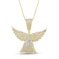 10 Karat Yellow Gold 0.82 Carat Diamonds Eagle HipHop Pendant-1029602-YG