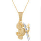 10 Karat Yellow Gold 0.82 Carat Diamonds Dollar HipHop Pendant-1029606-YG