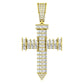 10 Karat All Yellow Gold 1.74 Carat Diamonds Latin Cross HipHop Pendant-1030001-ALY