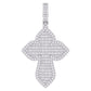 10 Karat White Gold 3.18 Carat Diamonds Latin Cross HipHop Pendant-1030011-WG