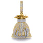 14 Karat Yellow Gold 3.50 Carat Diamonds Allah Name on Money Bag HipHop Pendant-1030018-YG