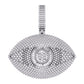 14 Karat White Gold 3.12 Carat Diamonds Evil Eye HipHop Pendant Charm-1030019-WG