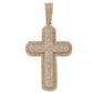 10 Karat All Yellow Gold 3.00 Carat Diamonds Latin Cross HipHop Pendant-1032043-ALY