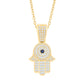 10 Karat Yellow Gold 1.00 Carat Diamonds Hamsa HipHop Pendant-1032085-YG