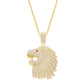 10 Karat Yellow Gold 3.25 Carat Diamonds Lion Face HipHop Pendant-1032095-YG