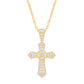 10 Karat Yellow Gold 0.87 Carat Diamonds Latin Cross HipHop Pendant-1032102-YG