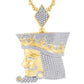 10 Karat Yellow Gold 0.70 Carat Diamonds King Face HipHop Pendant-1033667-YG