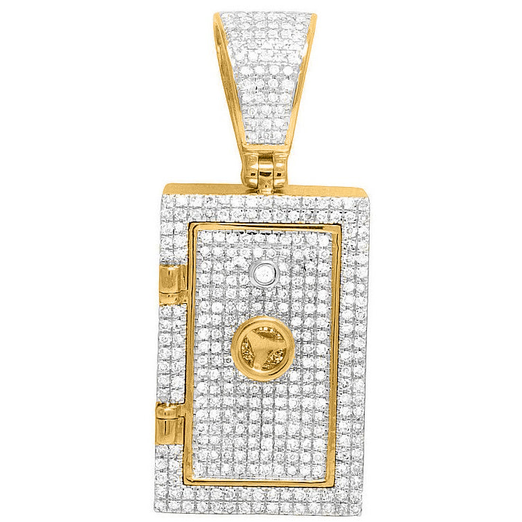 10 Karat Yellow Gold 1.57 Carat Diamonds HipHop Pendant-1040000-YG