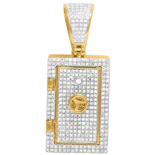 10 Karat Yellow Gold 1.57 Carat Diamonds HipHop Pendant-1040000-YG