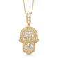 10 Karat Yellow Gold 1.98 Carat Diamonds Hamsa HipHop Pendant-1050015-YG