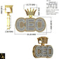 10 Karat Two-Tone (Yellow and White) Gold 1.80 Carat Diamonds CEO HipHop Pendant-1050048-YW