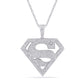 10 Karat White Gold 0.74 Carat Diamonds Superman HipHop Pendant-1050064-WG