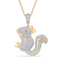 10 Karat Yellow Gold 1.20 Carat Diamonds Mouse Pendant-1050069-YG