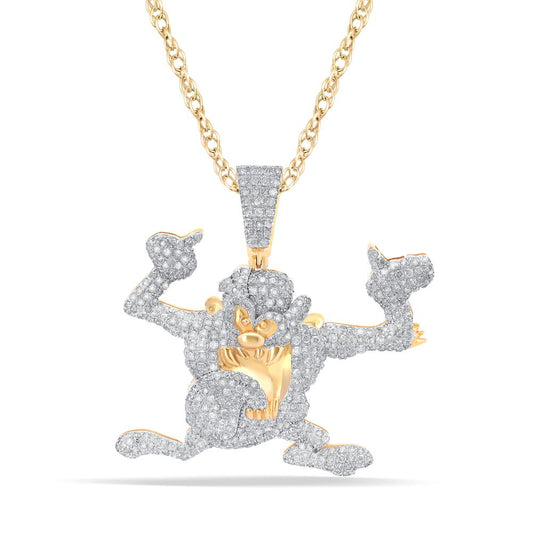 10 Karat Yellow Gold 1.30 Carat Diamonds Taz Pendant-1050070-YG