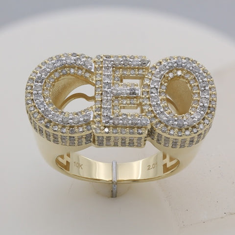 10K 1.99-2.05CT D-MENS RINGS "CEO"