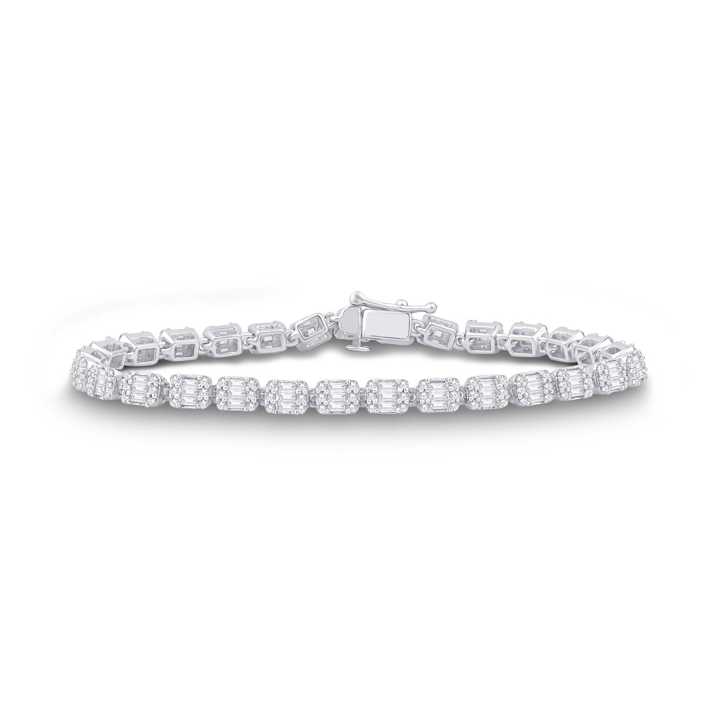 14 Karat White Gold 2.91 Carat Diamonds Fashion Ladies Bracelet-1232029-WG