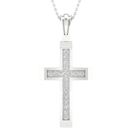 10K  0.05ct Diamond Cross Pendant