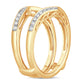 14K 0.33CT  DIAMOND  RING GUARD