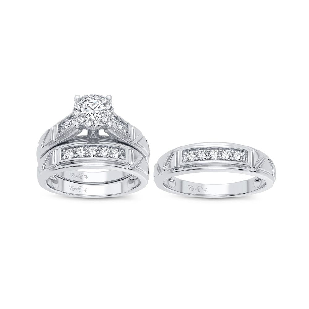 14K 0.78CT Diamond Trio Set