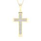 10K 0.15ct Diamond Cross Pendant