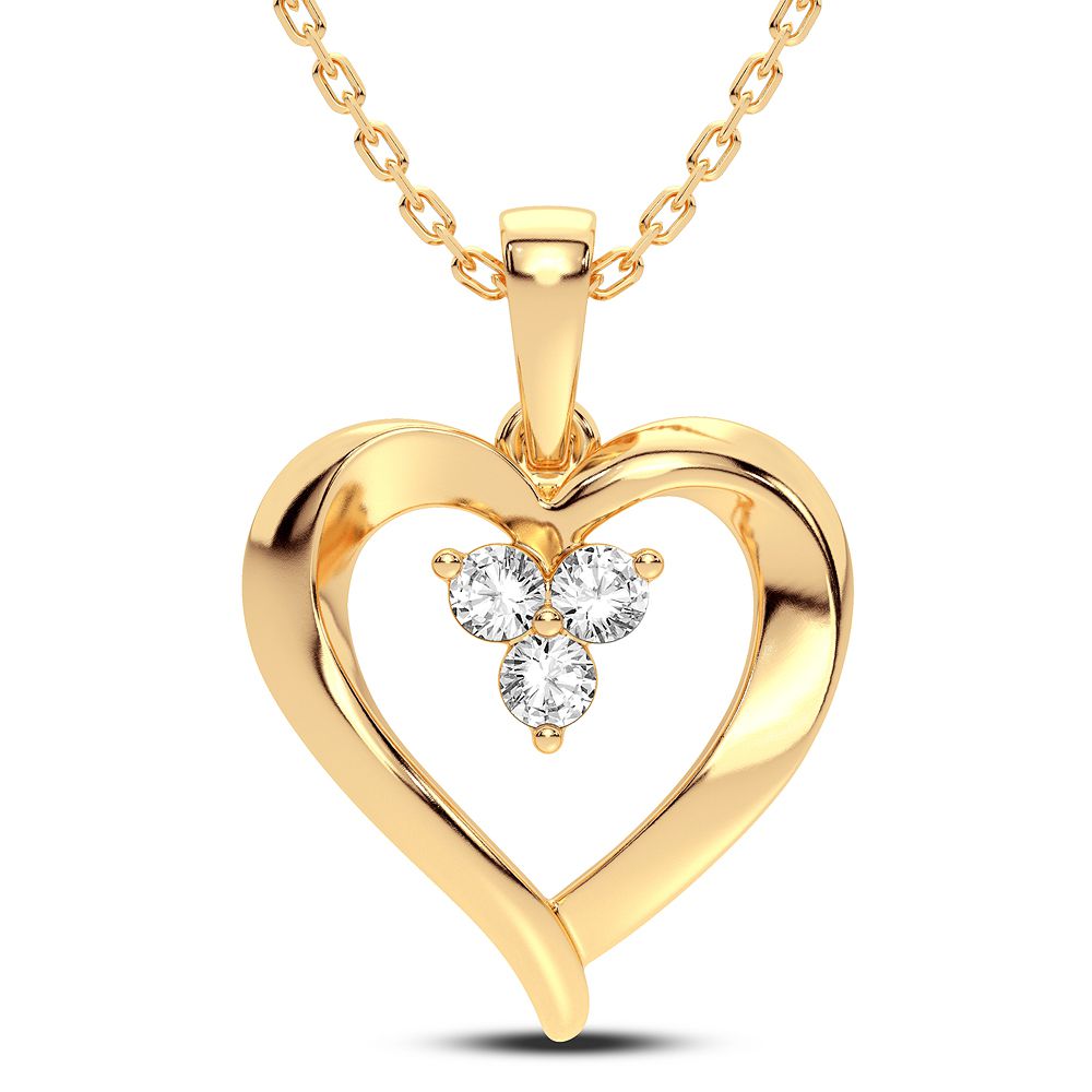 14K 0.12CT Diamond Pendant